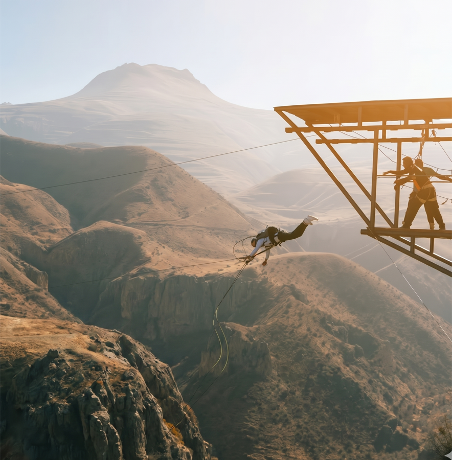 Rope jumping 120 meters